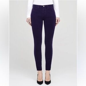 L'AGENCE high rise Margot velvet skinny jeans